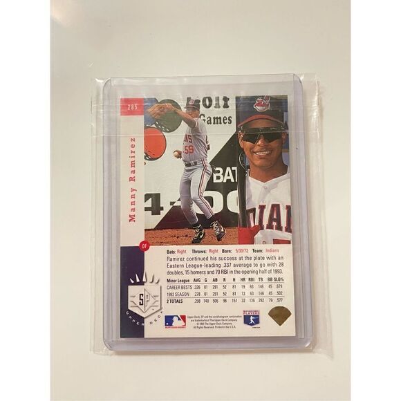 Manny Ramirez 1993 upperdeck  sp foil #285 mint condition - Picture 2 of 2